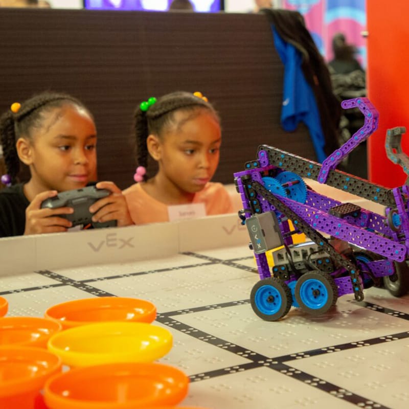 VEX IQ Robotics Competition participants play at VEX Robotics World Championship