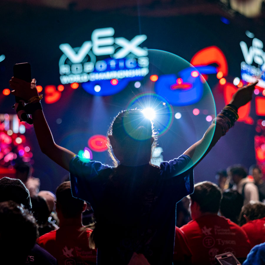 Arena Spectator cheers at VEX Robotics World Championship