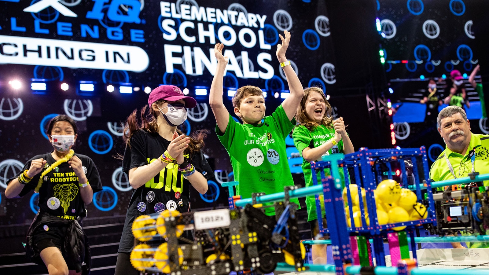 Team celebrates at VEX Robotics World Championship