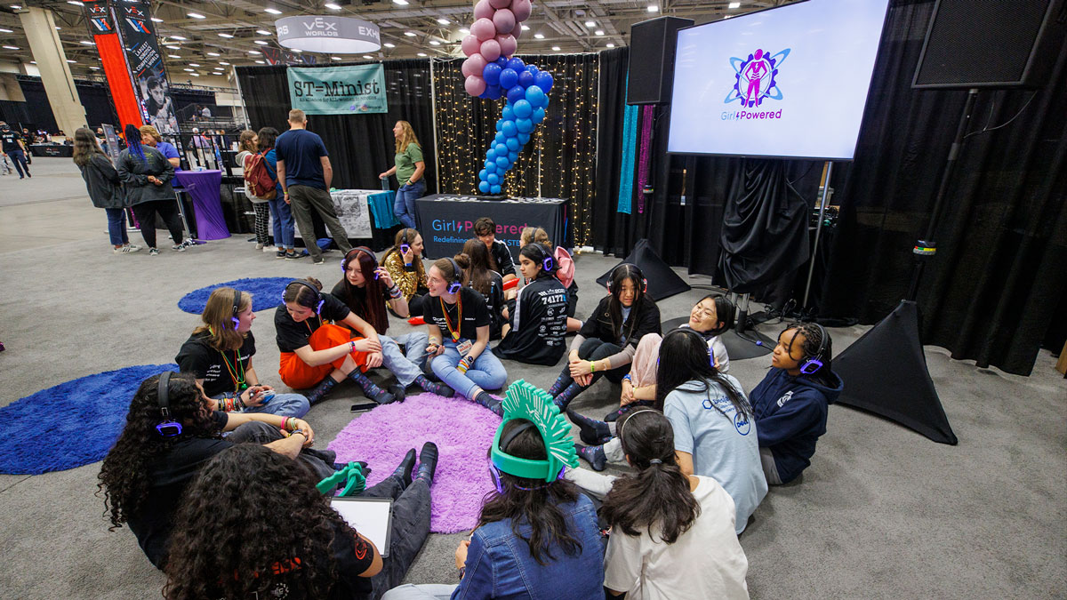 Girl Powered lounge at VEX Robotics World Championship