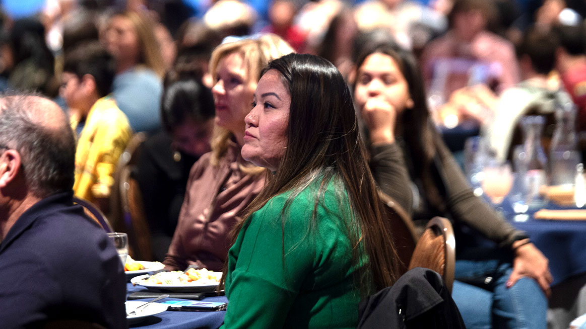 Attendee observes speech at 4th Annual Southwest Native American Showcase