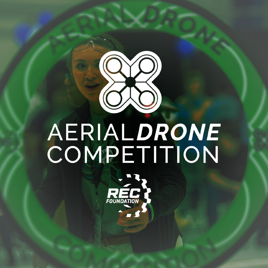 Competitor pilots drone through keyhole game element
