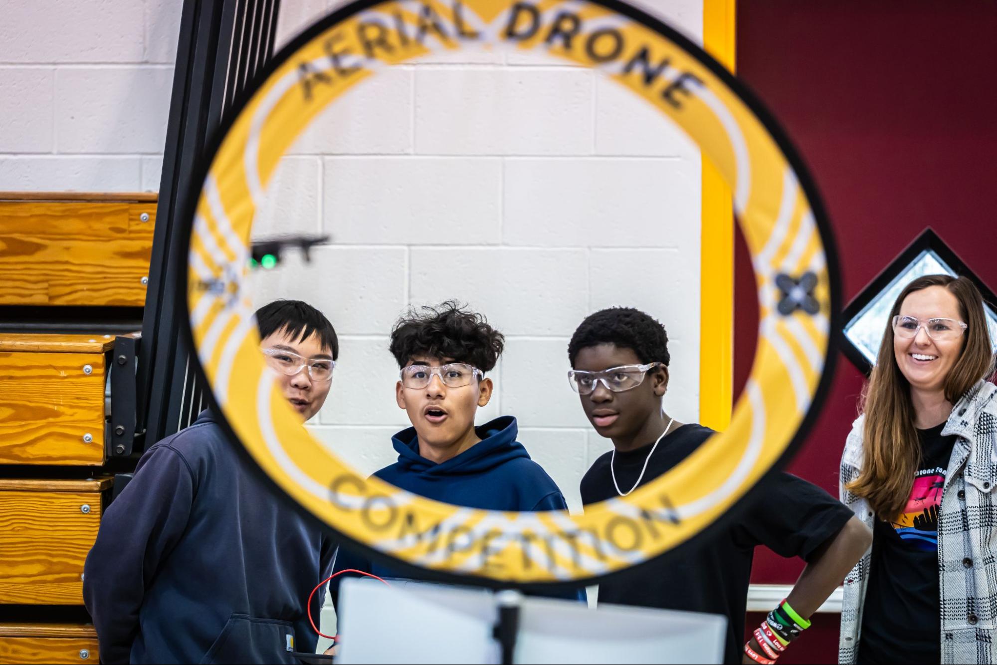 Aerial Drone Competition team competes at an event