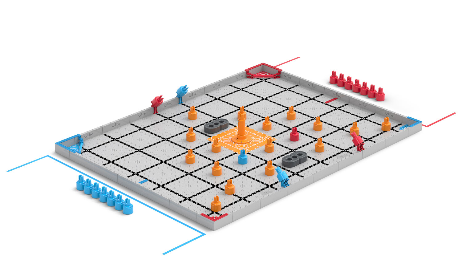 Field Image of the VEX IQ Robotics Competition game Mix & Match