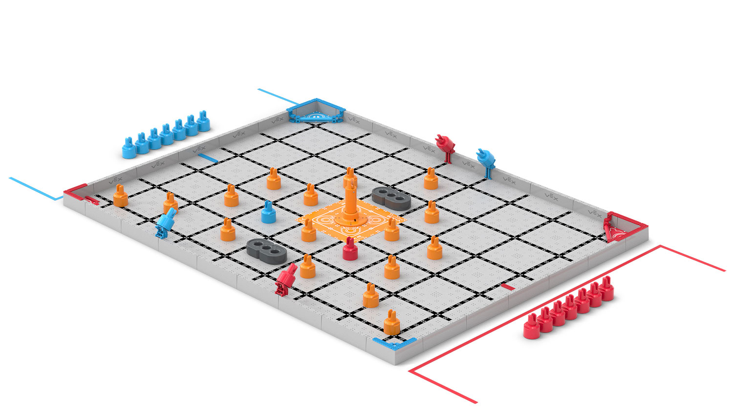 Field Image of the VEX IQ Robotics Competition game Mix & Match