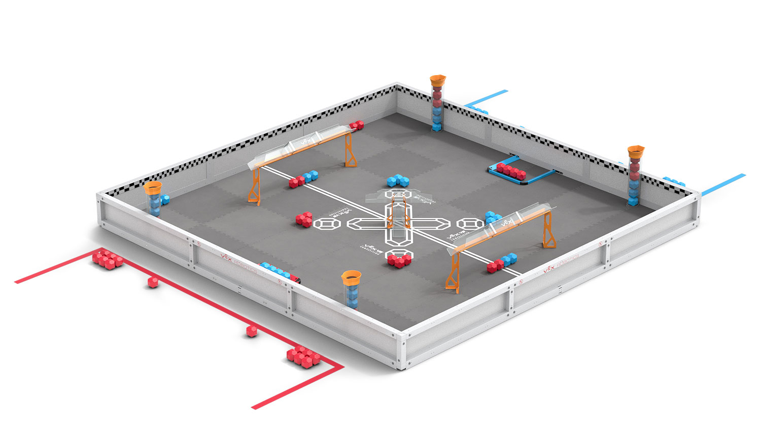 Field Image of the VEX V5 Robotics Competition game Push Back
