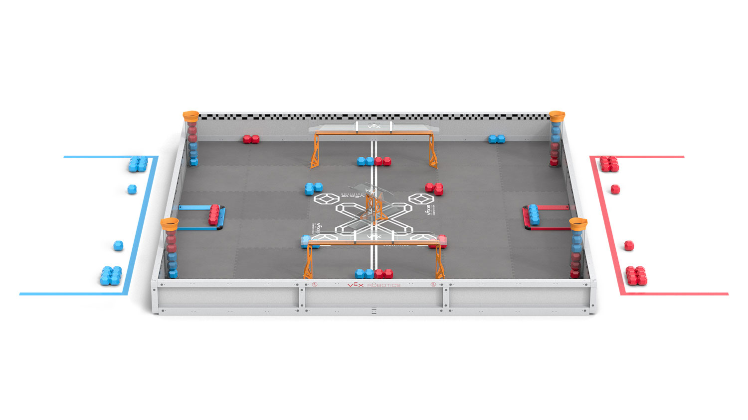 Field Image of the VEX V5 Robotics Competition game Push Back