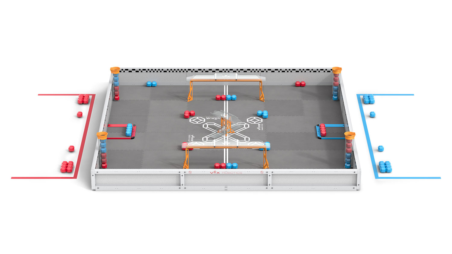 Field Image of the VEX V5 Robotics Competition game Push Back