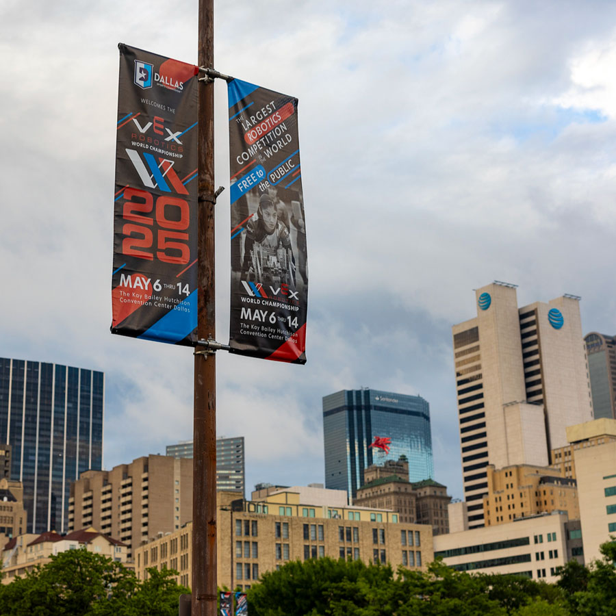 Outdoor sign at the VEX Robotics World Championship