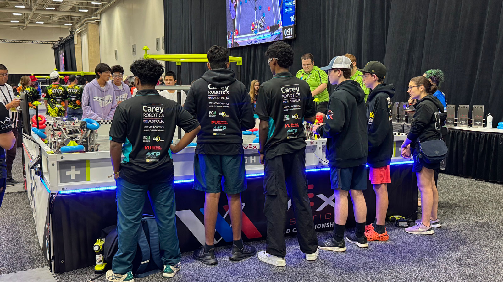 Team 19085C competes at the VEX Robotics World Championship
