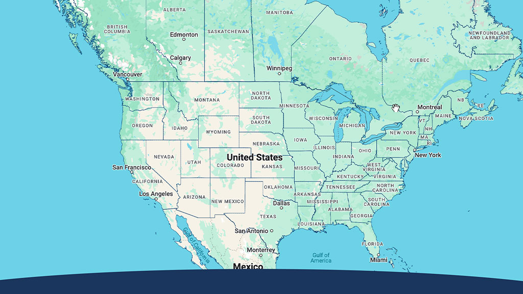 Screenshot of the support map on recf-events website