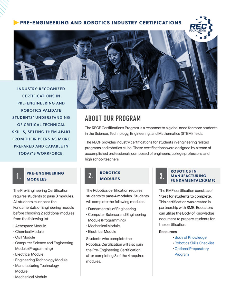 Cover of Industry Certifications Flyer